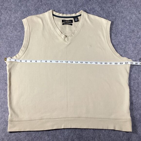 Jack Nicklaus Golden Bear Mens V-Neck Golf Sweater Vest Size Large Beige Cotton - Picture 6 of 11